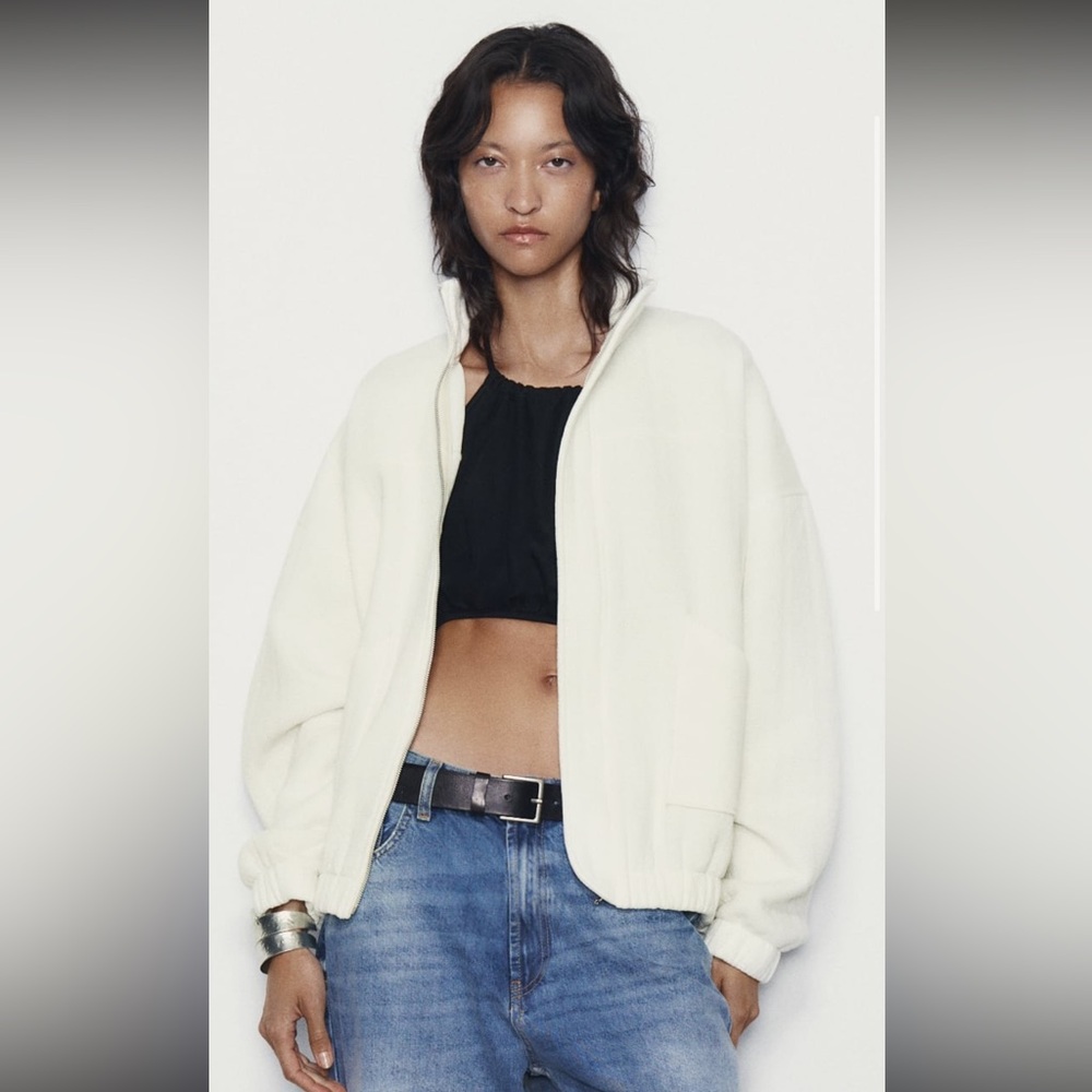 Oversized quilted bomber